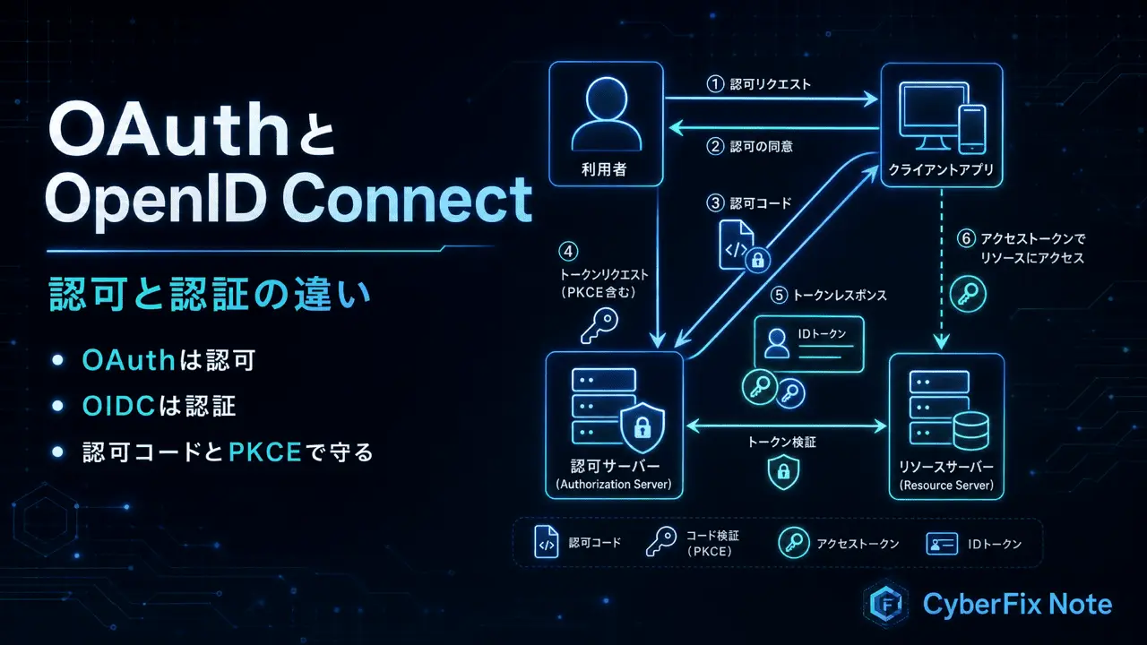 OAuth 2.0とOpenID Connectの基礎。認可と認証の違いを仕組みから整理する