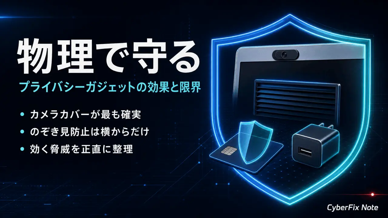 プライバシーを守る身近なセキュリティガジェット。効果と限界を正直に整理する