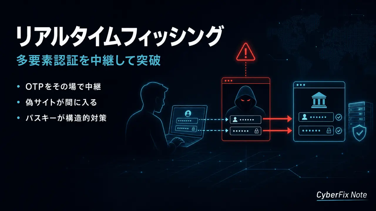 リアルタイムフィッシングが多要素認証を中継して突破する仕組み
