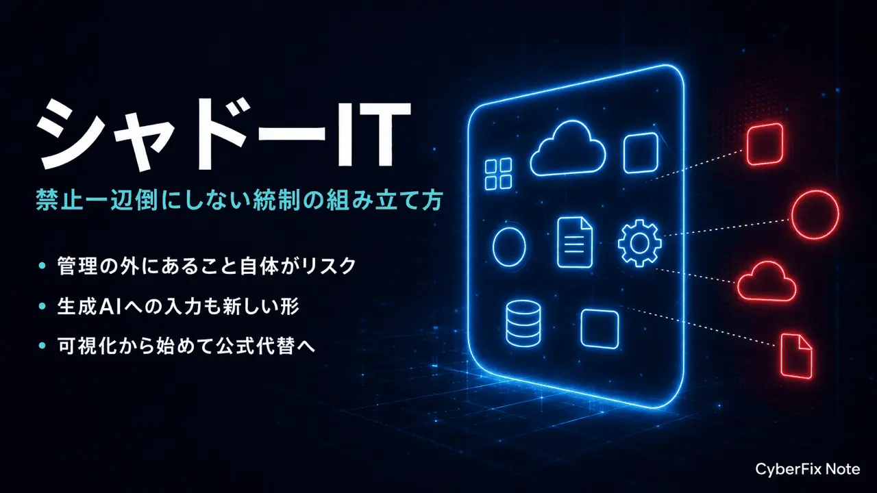 シャドーITが生まれる理由と禁止一辺倒にしない統制の組み立て方