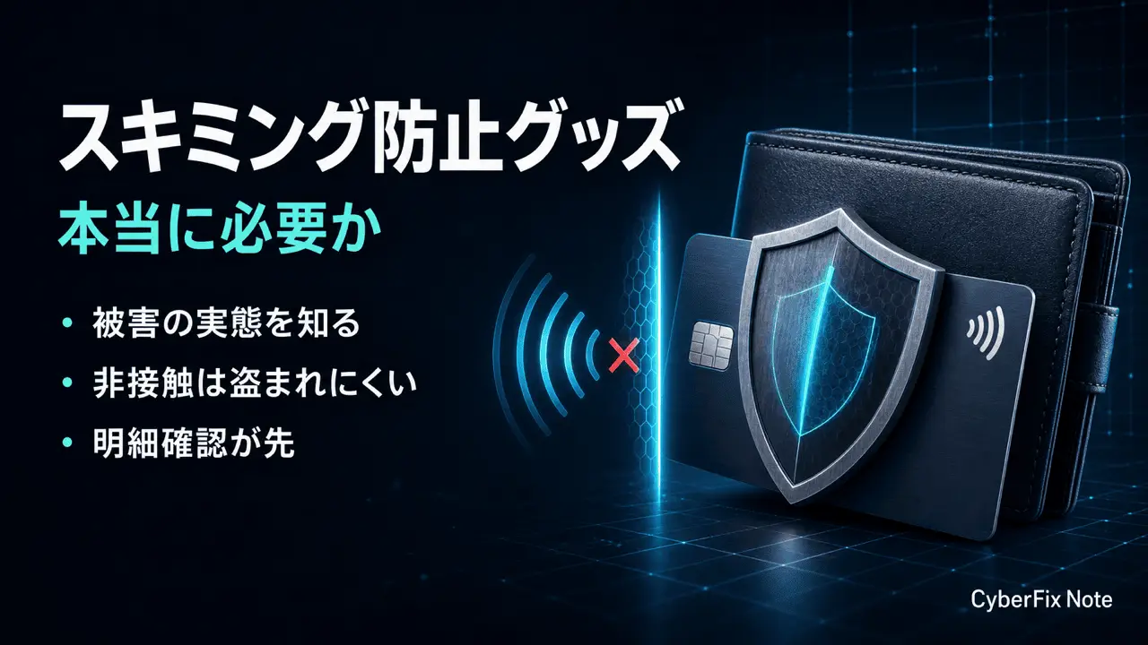 スキミング防止グッズは必要か