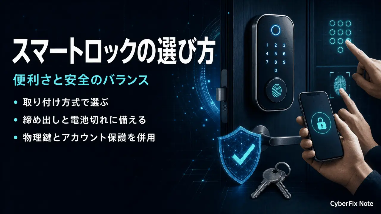 スマートロックの選び方を物理と通信の両面から整理する