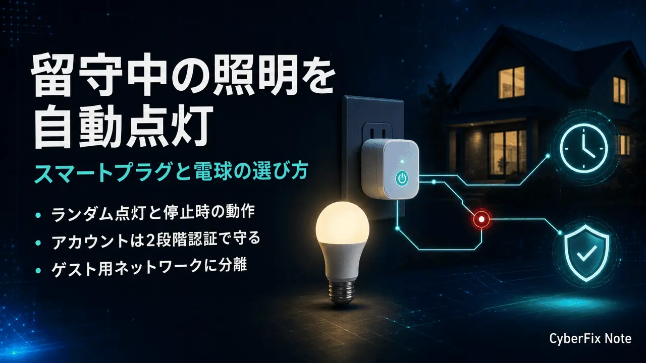 留守を悟らせない照明の自動点灯。スマートプラグとスマート電球を防犯とIoTセキュリティの両面で選ぶ