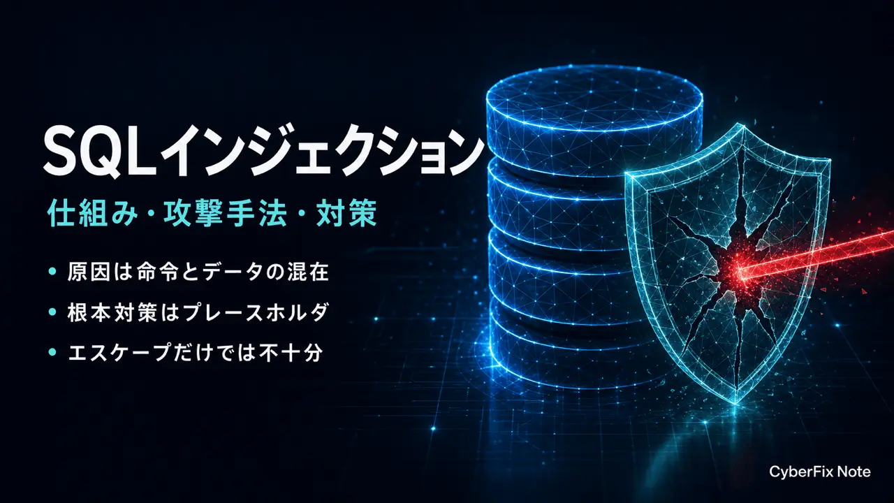 SQLインジェクションとは何か。仕組み・攻撃手法・影響・対策を原理から徹底解説