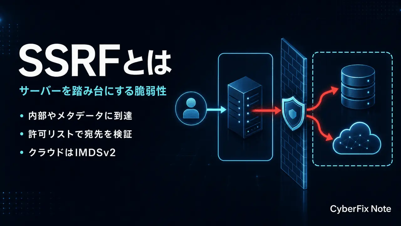 SSRFとは何か。サーバーを踏み台にする脆弱性の仕組みと許可リスト方式の防御を解説