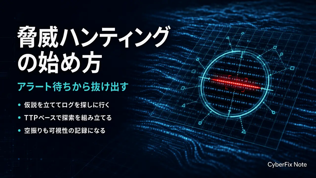 アラート待ちから抜け出す脅威ハンティングの始め方