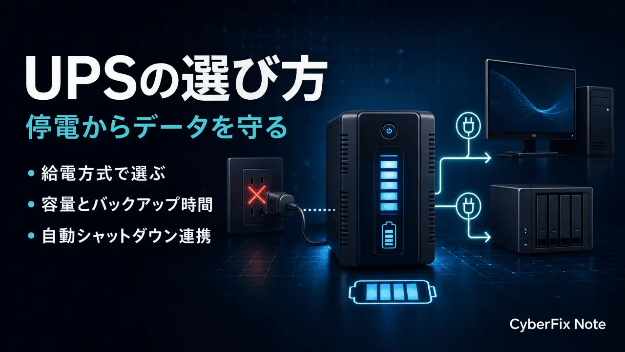 UPS(無停電電源装置)の選び方