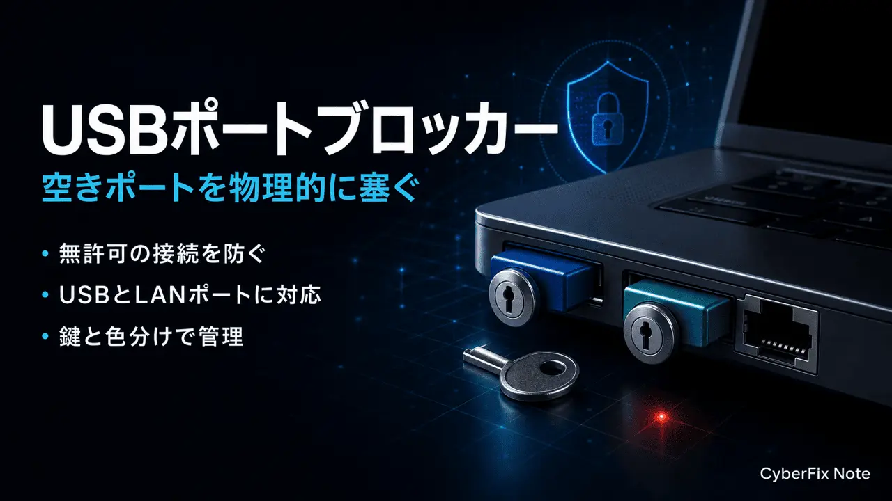 USBポートブロッカーの選び方。空きポートを物理的に塞いで無許可の接続を防ぐ