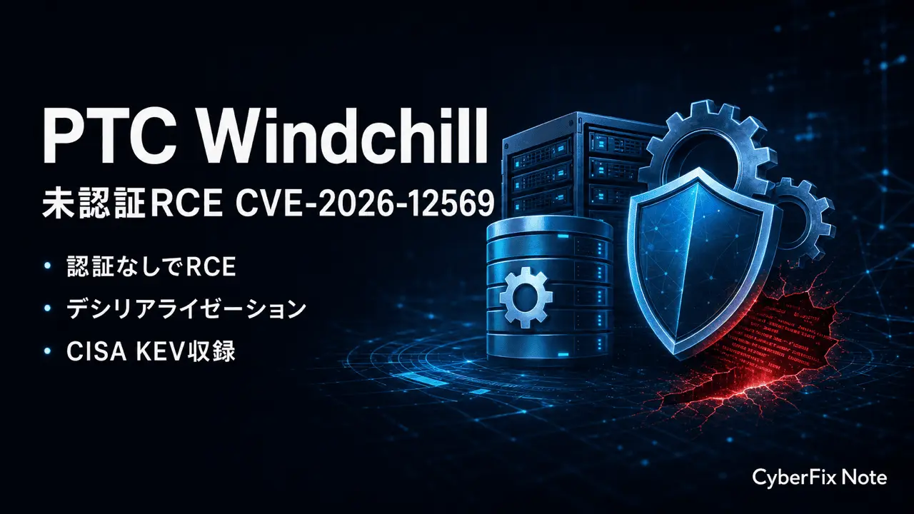 PTC Windchill/FlexPLMの未認証RCE CVE-2026-12569。デシリアライゼーション経由でJSP Webシェルを設置された初の実環境悪用